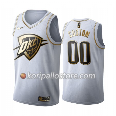 Oklahoma City Thunder Custom Nike 2019-2020 Valkoinen Golden Edition Miesten Pelipaidat Swingman 